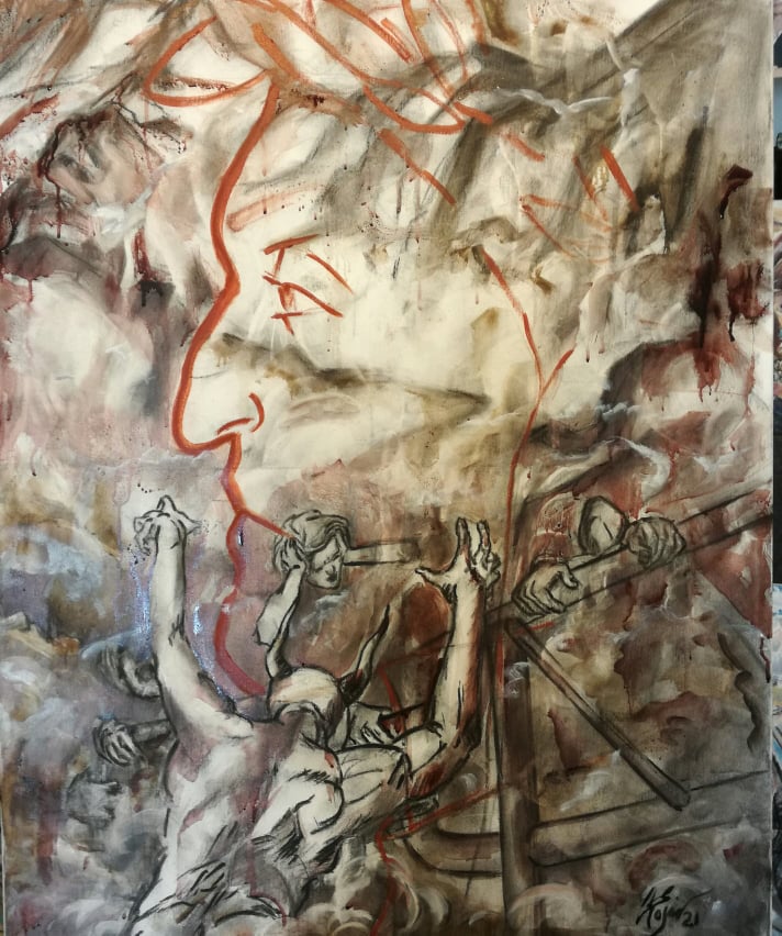 E.-Rogai-Dante-infernale-vino-e-colori-a-olio-su-tela-100x70-cm.jpg